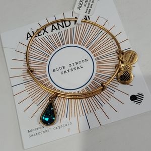 Alex and Ani December Birthstone Blue Zircon brac